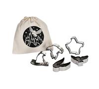 Elbenwal Harry Potter - Moldes de cocina (3 y 5 unidades, en bolsa de tela con cordón Dobby, Hedwig y más algodón, acero inoxidable (5)