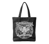 Elbenwald Bolsa de yute - diseños como Supernatural, Spider-Man, Jurassic Park & más, 38 x 41 cm, multicolor, unisex, 100% algodón, Supernatural