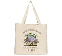 Elbenwald Bolsa de yute - diseños como Supernatural, Spider-Man, Jurassic Park & más, 38 x 41 cm, multicolor, unisex, 100% algodón, Star Wars The Mandalorian and Grogu
