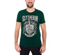 Elbenwald Camiseta Harry Potter con Hogwarts Housemats Slytherin Frontprint para Hombres Green - XL