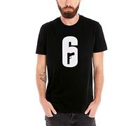 Elbenwald Camiseta Rainbow Six Siege Logo Tom Clancy Algodón Negro - S
