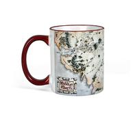 Elbenwald El señor de los Anillos - Taza con el Mapa de la Tierra Media - trilogía El Hobbit - 300 ml - cerámica