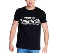 Elbenwald Fantastic Four - Camiseta de algodón para hombre y mujer, unisex, color negro, Logo, XL