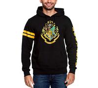 Elbenwald Harry Potter Sudadera con Capucha Hogwarts Escudo y Escudo de la Escuela Estampado Frontal y Manga con Capucha y Bolsa para Hombres