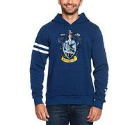 Elbenwald Harry Potter Sudadera con Capucha Ravenclaw Tintina Delantero y Estampado de Manga con Capucha y Bolsa para Hombres Azul - M