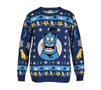 Elbenwald Jersey de Punto Aladdin con Motivo Genio para Hombre Mujer Unisex algodón Azul - XL