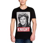 Elbenwald Knight Rider Camiseta con Motivo de Michael Knight para Hombre Mujer Unisex Algodón Negro - S