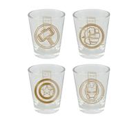 Elbenwald Marvel - Juego de 4 vasos de chupito de Thor, Iron Man, Hulk y Capitán América (50 ml)