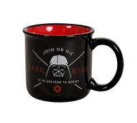 Elbenwald Star Wars Taza con logo e inscripción Darth Vader 400 ml Cerámica Negro Rojo