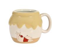 Elbenwald taza en diseño 3D para fans de Winnie the Pooh - diseño tarro de miel - 9 x 9,5 x 13 cm - 420 ml - cerámica - amarillo