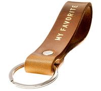 ELBERCRAFT Llavero de cuero el pequeño regalo de cumpleaños para su persona favorita hecho con amor en Alemania (Mi favorito)