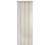 Elbersdrucke Cortina Opaca Lino 09 Beige 255 x 140 cm Cortina con Ojales para salón Dormitorio Pasillo 186524