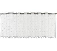 Elbersdrucke Visillo Celeste 00 Blanco Transparente, 45 x 160 cm, Cortina Corta para Ventanas de Cocina, 198763