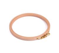 Elbesee Aro de Bordado de Madera de 12 cm de diámetro con Cierre de Tornillo de Metal, Natural, 5in 12.7cm
