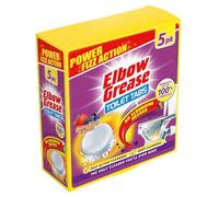 Elbow Grease Pestañas limpiadoras de inodoro, no necesita frotar, elimina hasta un 100% de cal (Berry Blast, paquete de 5 tabletas)