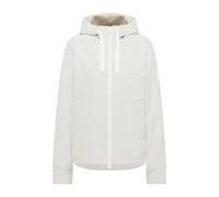 Elbsand Chaqueta con capucha Raya Soft Shell para mujer, niebla blanca, S