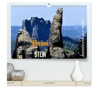 ElbsandSTEIN, kunstwerk der natur (hochwertiger Premium Wandkalender 2026 DIN A2 quer), Kunstdruck in Hochglanz: Faszinierende Formationen im Reich der Sandsteinfelsen beflügeln unsere Phantasie.