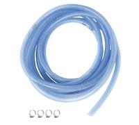 ELCAN 5 metros de manguera o tubo multiusos reforzado transparente de diámetro 6x12mm con 2 abrazaderas. PVC alimenticio flexible. Para agua, gas, gasolinas, aceites, industria, acuarios…