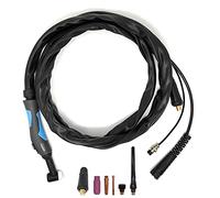 ELCAN Antorcha de soldadura TIG SR26 de 4 metros con conector 35-50 instalado y conector 10-25 extra, pistola o torcha soldar para máquina inverter con alta frecuencia