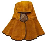 ELCAN Capucha ignífuga soldador de cuero para colocar debajo de careta soldadura para evitar quemaduras, gorro de soldador con protección para el cuello