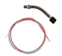 ELCAN Pack de una cabeza para antorcha 25ak y guia hilo rojo de 4 metros para hilo 1,0-1,2mm para antorcha mig mag. Consumibles y accesorios pistola soldar. Cuello cisne para torcha soldadura MB25