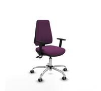 Elche as similpiel morado brazos 1d base cromada ruedas engomadas 65mm