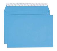 Elco 24095.32 - Caja de color con tapa y 200 sobres (cierre autoadhesivo, C4, 120 g, sin ventana), color azul