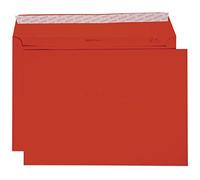 Elco 24095.92 - Caja de color con tapa y 200 sobres (cierre autoadhesivo, C4, 120 g), color rojo intenso