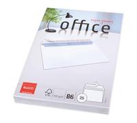 Elco 74492.12 Office - Sobre con 25 sobres, cierre autoadhesivo, B6, 100 g, blanco, ventana: no