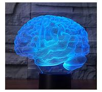 ELD Cerebro de luz Nocturna LED 3D La Primera Forma con luz de 7 Colores para la lámpara de decoración del hogar Visualización increíble Ilusión óptica Regalo del día de los niños