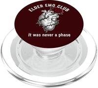 Elder EMO Club Heart Rose Humor gótico PopSockets PopGrip para MagSafe