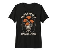 Elder EMO Club No fue una Fase Gótico Flores Camiseta Premium