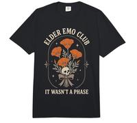 Elder EMO Club No fue una Fase Gótico Flores Comfort Colors Adult Heavyweight T-Shirt