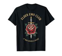 Elder EMO Club Rose Retro Camiseta