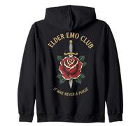 Elder EMO Club Rose Retro Sudadera con Capucha