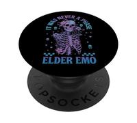 Elder Emo Club Skeleton Nunca Fue Una Fase PopSockets PopGrip Adhesivo