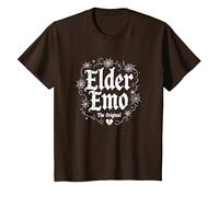 Elder EMO: el Amante de la música gótica Original Camiseta, Niños, Marrón, 2 años