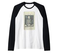 Elder EMO Tarot Estrella Esqueleto Luna Rosa Mística Camiseta Manga Raglan