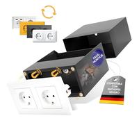 Elder Welder® Caja Fuerte Enchufe Falso | Compatible con Cualquier Enchufe Doble Schuko | Caja Fuerte Camufladas con Llave | Pequeña Caja Secreta | Caja Seguridad Pared | Estante invisible Empotrable