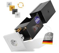 Elder Welder® Caja Fuerte Enchufe Falso | Compatible con Cualquier Enchufe Simple Schuko | Caja Fuerte Camufladas con Llave | Pequeña Caja Secreta | Caja Seguridad Pared