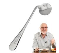 Elderly Elbow Fork Spoon - Curved Angled Self-Feeding Utensil | Ergonomic Aid with Non-Slip Wide Grip Handle | Easy Grip Cutlery for Seniors, Disabled Adults, Hand Tremors, Parkinson's,