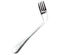 Elderly Elbow Fork Spoon - Curved Angled Self-Feeding Utensil | Ergonomic Aid with Non-Slip Wide Grip Handle | Easy Grip Cutlery for Seniors, Disabled Adults, Hand Tremors, Parkinson's,