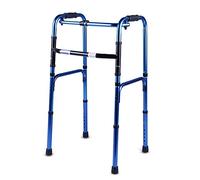 Elderly Walker, Portable Anti-Skid Anti-Fall Assist Walking Walking Frame, Adjustable Height, Aluminum Alloy Lightweight Folding Walking Aid VBTJWRFE
