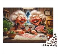 Elderly Women Laughing Colourful Grannies in Bunny Costumes 1000 Pieces Adult Jigsaws For Adults & Kids Fun Rainy Day Activity 70x50cm/1000pcs