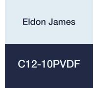 Eldon James C12-10PVDF - Acoplador de reducción Kynar industrial gris, manguera de 3/4 pulgadas a manguera de 5/8 pulgadas (paquete de 10)