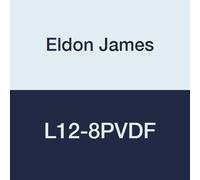 Eldon James L12-8PVDF Codo roscado Kynar gris, rosca NPT de 3/4-14 a púas de 1/2 pulgadas (paquete de 10)