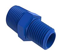 Eldon James RN16-12NK Tezón de reducción de conversión Kynar natural, rosca NPT 3/4-14 a rosca NPT 1-11 1/2 (paquete de 10)