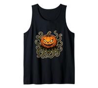 Eldritch Lovecraftian Calabaza Halloween Cthulhu Mythos Camiseta sin Mangas