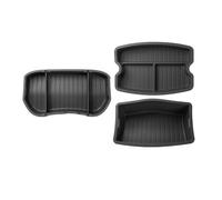 ELDVSUA Coche Maletero Cubierta para Tesla para Model 3 Highland 2024 2025 Caja Almacenamiento Maletero Delantero Organizador Bandeja Estera Interior Trasera Coche Carga Retráctil