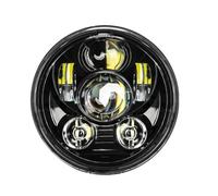 ELDVSUA Faros Auxiliares De Moto Faro LED Para Motocicleta De 575 Pulgadas Para Shadow VT 600 700 750 1100 Para VTX 1300 1800 3/4 "DRL Proyector Para(Negro)